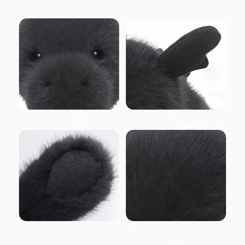Dragon Cub Black Plush Toy Adorable Soft Toy Soothing Sleep Pillow Doll Birthday Gift